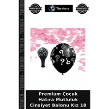 Terrien Premium Çocuk Hatıra Mutluluk Cinsiyet Balonu Kız 18