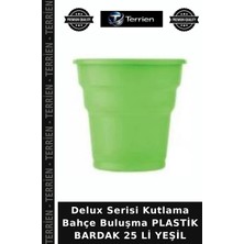 Terrien Delux Serisi Kutlama Bahçe Buluşma Plastik Bardak 25 Li Yeşil
