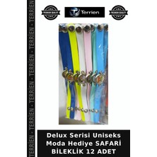Terrien Delux Serisi Uniseks Moda Hediye Safari Bileklik 12 Adet