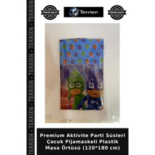 Terrien Premium Aktivite Parti Süsleri Çocuk Pijamaskeli Plastik Masa Örtüsü (120*180 Cm)