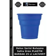 Terrien Delux Serisi Buluşma Sofra Ürün Plastik Bardak 25 Li Lacivert