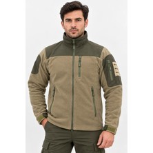 Özmert Askeri Malzeme Taktik Polar Mont Softshell Su Geçirmez Omuz Kısım Haki