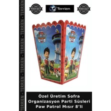 Terrien Özel Üretim Sofra Organizasyon Parti Süsleri Paw Patrol Mısır 8’li
