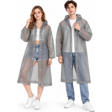CoverZone Unisex Kapüşonlu Uzun Yağmurluk Suya Dayanıklı Hafif Katlanabilir Eva Yağmur Montu Kadın Erkek Çıtçıtlı Tasarım, YK98