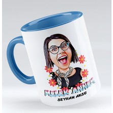 BK Gift Kişiye Özel Melek Annem Karikatür Kupa Bardak