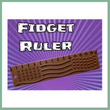 Bşk Virgo 3D Baskı Dokunsal Fidget Cetveli - Kabartmalı Stres ve Odaklanma Oyuncağı - Kahverengi BSK2026