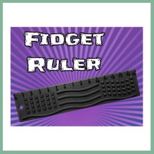 Bşk Virgo 3D Baskı Dokunsal Fidget Cetveli - Kabartmalı Stres ve Odaklanma Oyuncağı - Siyah BSK2026