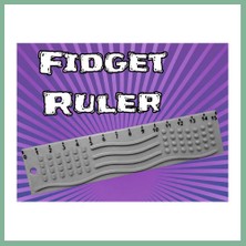 Bşk Virgo 3D Baskı Dokunsal Fidget Cetveli - Kabartmalı Stres ve Odaklanma Oyuncağı - Gri BSK2026