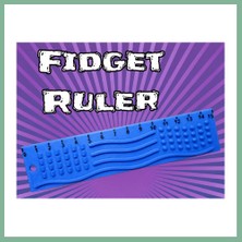 Bşk Virgo 3D Baskı Dokunsal Fidget Cetveli - Kabartmalı Stres ve Odaklanma Oyuncağı - Mavi BSK2026