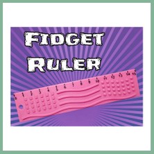 Bşk Virgo 3D Baskı Dokunsal Fidget Cetveli - Kabartmalı Stres ve Odaklanma Oyuncağı - Pembe BSK2026