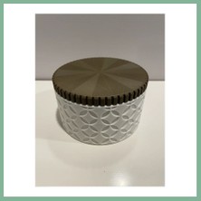 Bşk Virgo 3D Baskı 3lü Geometrik Desenli Kavanoz Seti Ahşap Görünümlü Kapaklı Dekoratif Mutfak Saklama Kabı 6-10-15 cm BSK2026