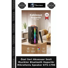 Terrien Özel Seri Aksesuar Sesli Muzikler Bluetooth Hoparlör Mikrofonlu Speaker KTS-1790