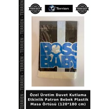 Terrien Özel Üretim Davet Kutlama Etkinlik Patron Bebek Plastik Masa Örtüsü (120*180 Cm)