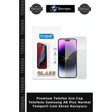 Terrien Premium Telefon Için Cep Telefonu Samsung A8 Plus Normal Temperli Cam Ekran Koruyucu