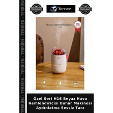 Terrien Özel Seri H16 Beyaz Hava Nemlendiricisi Buhar Makinesi Aydınlatma Sessiz Tarz