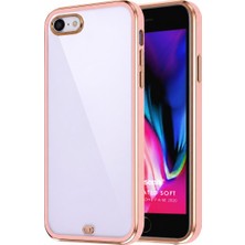 Desingshop Şeffaf Koruyucu Yanı Pembe iPhone 8 Için, Ultra Ince Tasarım