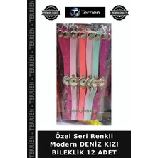 Terrien Özel Seri Renkli Modern Deniz Kızı Bileklik 12 Adet