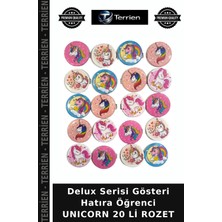 Terrien Delux Serisi Gösteri Hatıra Öğrenci Unıcorn 20 Li Rozet