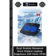 Terrien Özel Üretim Donanım Ürün Sistem Laptop Soğutucu Çift Fanlı CF02