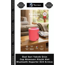 Terrien Özel Seri Teknik Ürün Cep Aksesuarı Küçük Alet Bluetooth Hoparlör D24 Kırmızı