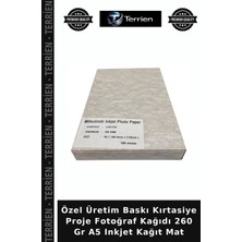 Terrien Özel Üretim Baskı Kırtasiye Proje Fotoğraf Kağıdı 260 gr A5 Inkjet Kağıt Mat