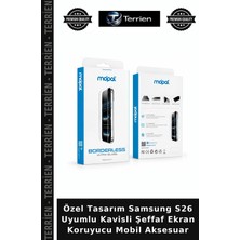 Terrien Özel Tasarım Samsung S26 Uyumlu Kavisli Şeffaf Ekran Koruyucu Mobil Aksesuar