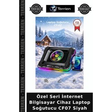 Terrien Özel Seri Internet Bilgisayar Cihaz Laptop Soğutucu CF07 Siyah
