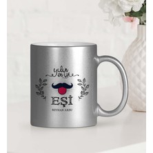 BK Gift Kişiye Özel Yılın En Iyi Eşi Gümüş Yaldızlı Kupa Bardak