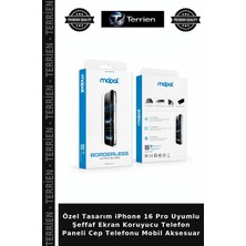 Terrien Özel Tasarım iPhone 16 Pro Uyumlu Şeffaf Ekran Koruyucu Telefon Paneli Cep Telefonu Mobil Aksesuar