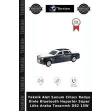 Terrien Teknik Alet Sunum Cihazı Radyo Dinle Bluetooth Hoparlör Süper Lüks Araba Tasarımlı D82 15W