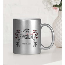 BK Gift Kişiye Özel Yılın En Iyi Sevgilisi Gümüş Yaldızlı Kupa Bardak