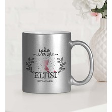 BK Gift Kişiye Özel Yılın En Iyi Eltisi Gümüş Yaldızlı Kupa Bardak