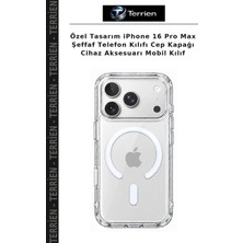 Terrien Özel Tasarım iPhone 16 Pro Max Şeffaf Telefon Kılıfı Cep Kapağı Cihaz Aksesuarı Mobil Kılıf