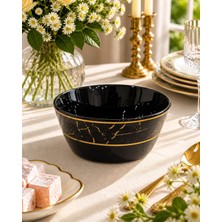 Onedekor Siyah Mermer Salata Kasesi 23CM