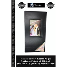Terrien Hatıra Defteri Resim Kağıt Saklama Fotoğraf Albümü 300'LÜK 4x6 (10X15) Albüm Siyah