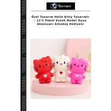 Terrien Özel Tasarım Hello Kitty Tasarımlı - 12'li Paket Esnek Model Oyun Aksesuarı Arkadaş Hediyesi