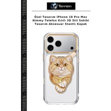 Terrien Özel Tasarım iPhone 18 Pro Max Nimmy Telefon Kılıfı 3D Stil Sahibi Tasarım Aksesuar Stantlı Kapak