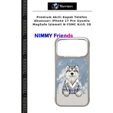 Terrien Premium Akıllı Kapak Telefon Aksesuarı iPhone 17 Pro Uyumlu Magsafe Işlemeli N-Ysmc Kılıfı 3D