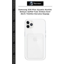 Terrien Samsung S26 Plus Uyumlu Kartlık Detaylı Şeffaf Yuki Silikon Kılıf Akıllı Telefon Koruma Kapağı