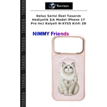 Terrien Delux Serisi Özel Tasarım Hediyelik Şık Model iPhone 17 Pro Inci Kolyeli N-Xyss Kılıfı 3D