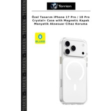 Terrien Özel Tasarım iPhone 17 Pro / 18 Pro Crystal+ Case With Magnetic Kapak Manyetik Aksesuar Cihaz Koruma