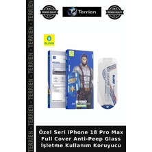 Terrien Özel Seri iPhone 18 Pro Max Full Cover Anti-Peep Glass Işletme Kullanım Koruyucu