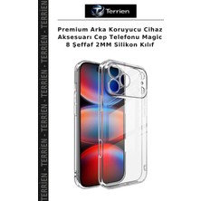 Terrien Premium Arka Koruyucu Cihaz Aksesuarı Cep Telefonu Magic 8 Şeffaf 2mm Silikon Kılıf
