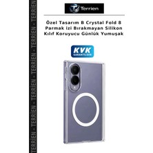 Terrien Özel Tasarım B Crystal Fold 8 Parmak Izi Bırakmayan Silikon Kılıf Koruyucu Günlük Yumuşak