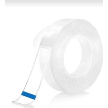 Nisibis Home Nano Yıkanabilir Çift Taraflı Şeffaf Jel Bant 3 Metre x 3 cm