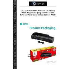 Terrien Coteci Nintendo Switch 2 Cooling Dock Soğutucu Şarj Standı Cihaz Tutucu Masaüstü Ünite Konsol Aleti