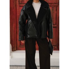 Moda Durağı Siyah Oversize Kaliteli Ceket Siyah