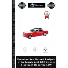Terrien Premium Ses Sistemi Radyolu Ürün Teknik Alet D82 Kırmızı Bluetooth Hoparlör 15W