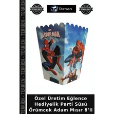 Terrien Özel Üretim Eğlence Hediyelik Parti Süsü Örümcek Adam Mısır 8’li