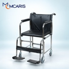 Mcaris Mcarıs Tekerlekli Klozetli Banyo Sandalyesi Katlanır Ayaklıklı Siyah MC-1010